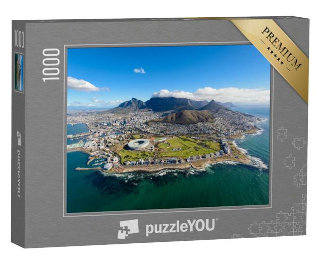 Puzzle 1000 Teile „Blick vom Hubschrauber: Luftaufnahme von Kapstadt, Südafrika“