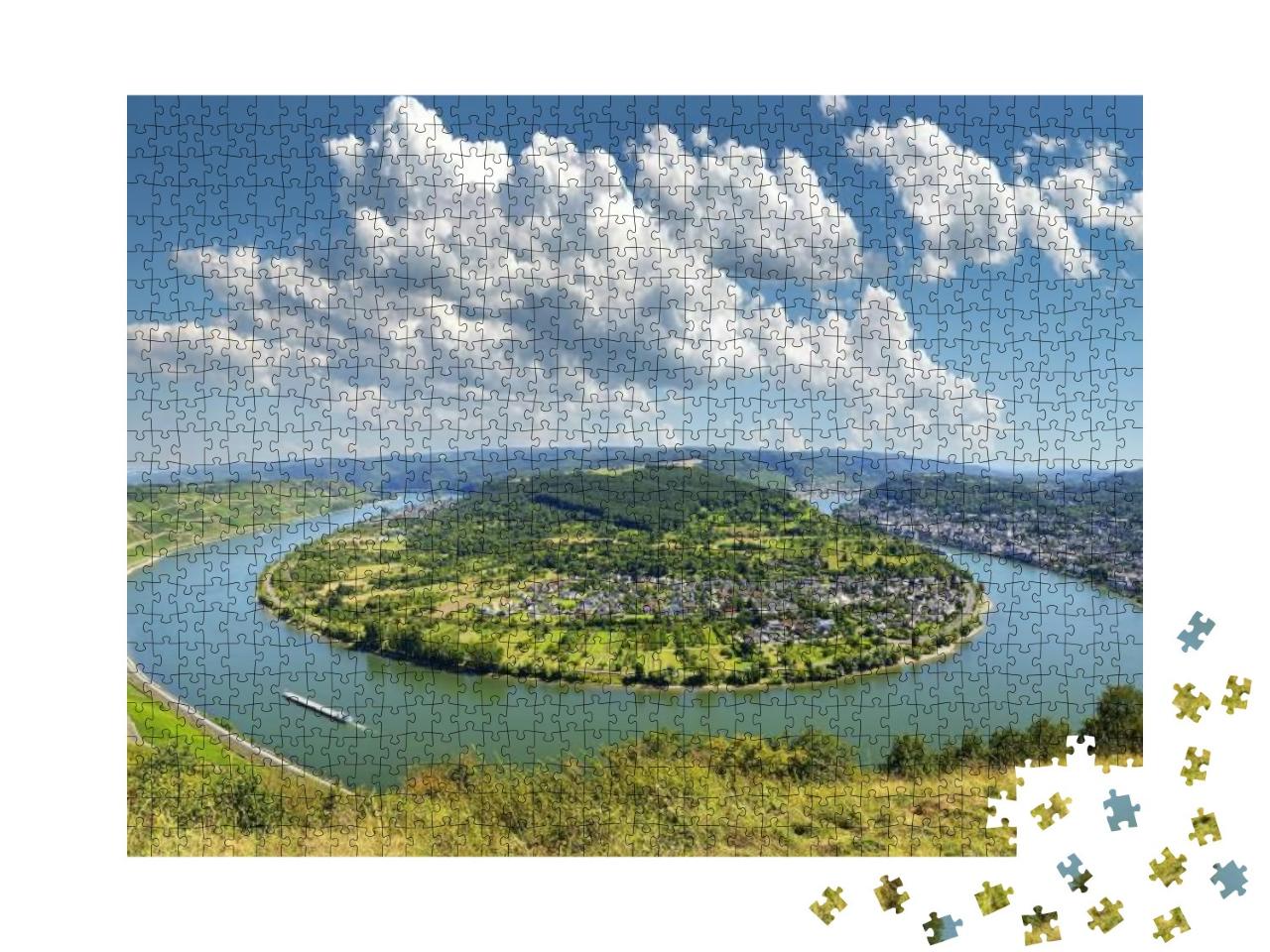 Puzzle 1000 Teile „Weindorf Boppard am Rhein, UNESCO-Welterbe Mittelrheintal“