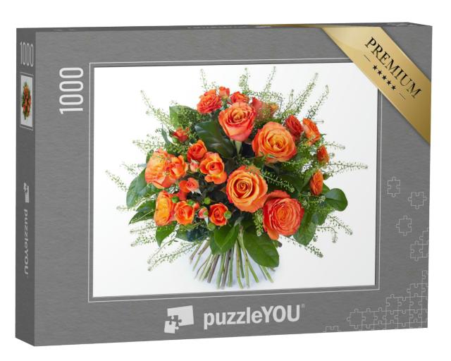 Puzzle 1000 Teile „Blumenstrauß aus bunten Blumen zur Hochzeit“