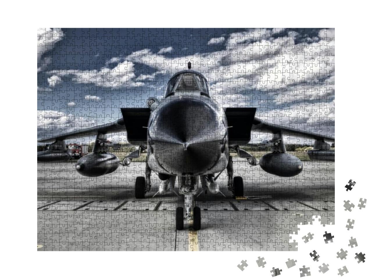 Puzzle 1000 Teile „Frontansicht eines Militärflugzeugs“