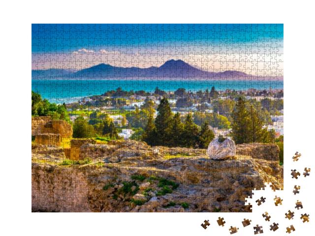 Puzzle 1000 Teile „Antike Überreste von Karthago, Tunis, Tunesien“