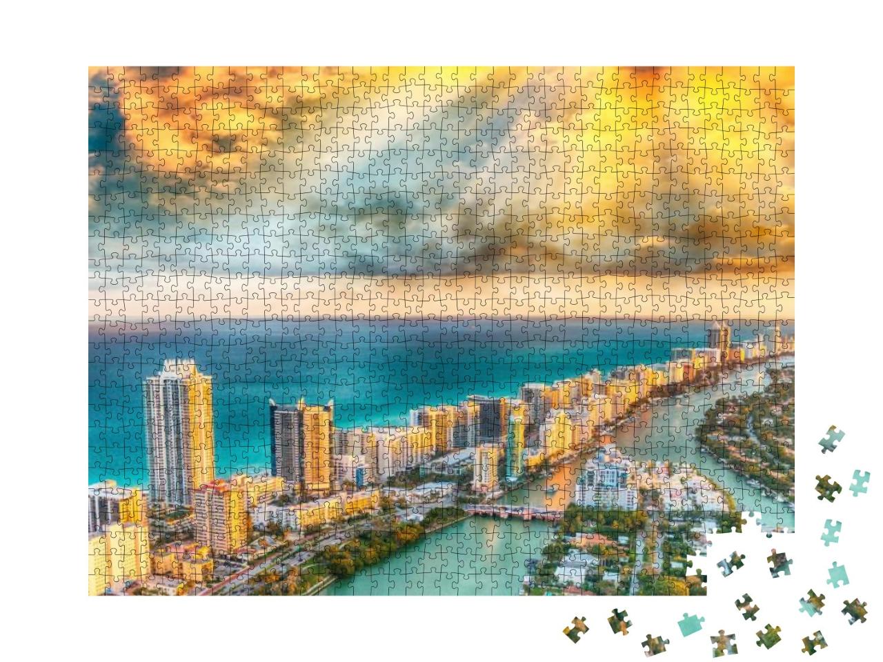 Puzzle 1000 Teile „Vogelperspektive: Miami Beach, Florida“