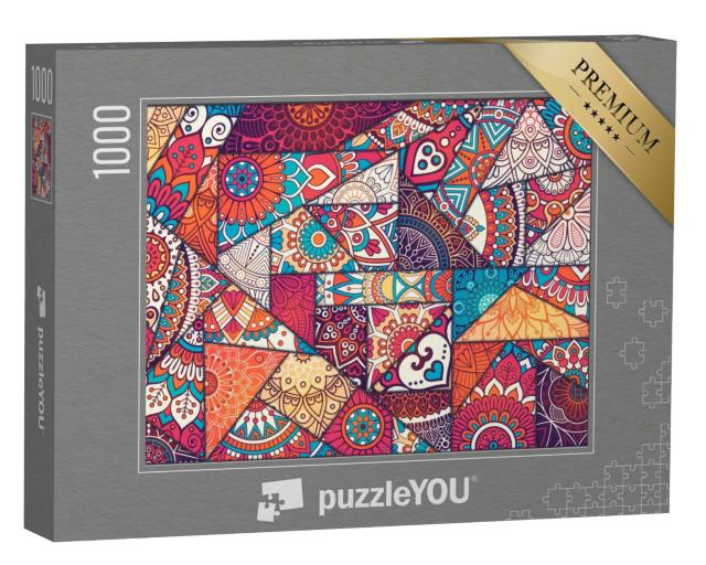 Puzzle 1000 Teile „Vitage-Elemente: Patchwork-Muster“