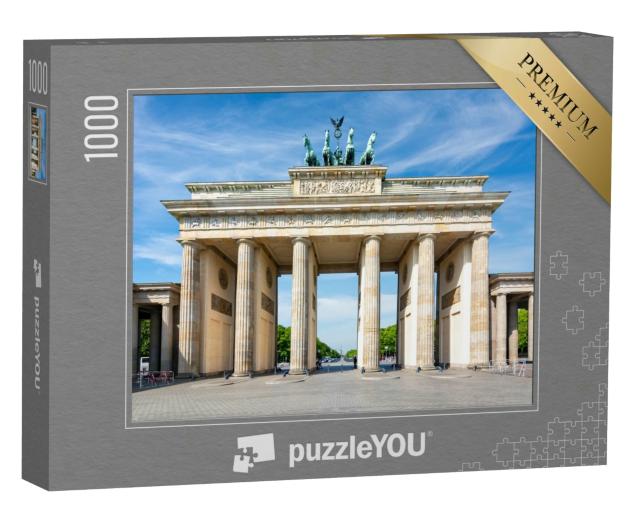 Puzzle 1000 Teile „Berühmtes Brandenburger Tor auf dem Pariser Platz, ohne Menschen“