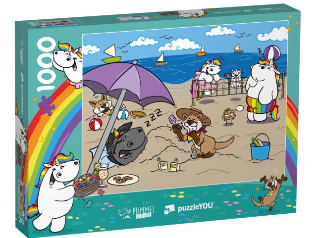 Puzzle 1000 Teile „Pummeleinhorn: Pummel & Friends - Strand“