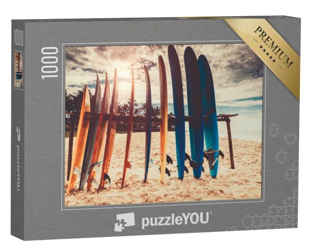 Puzzle 1000 Teile „Surfbretter  am Strand“