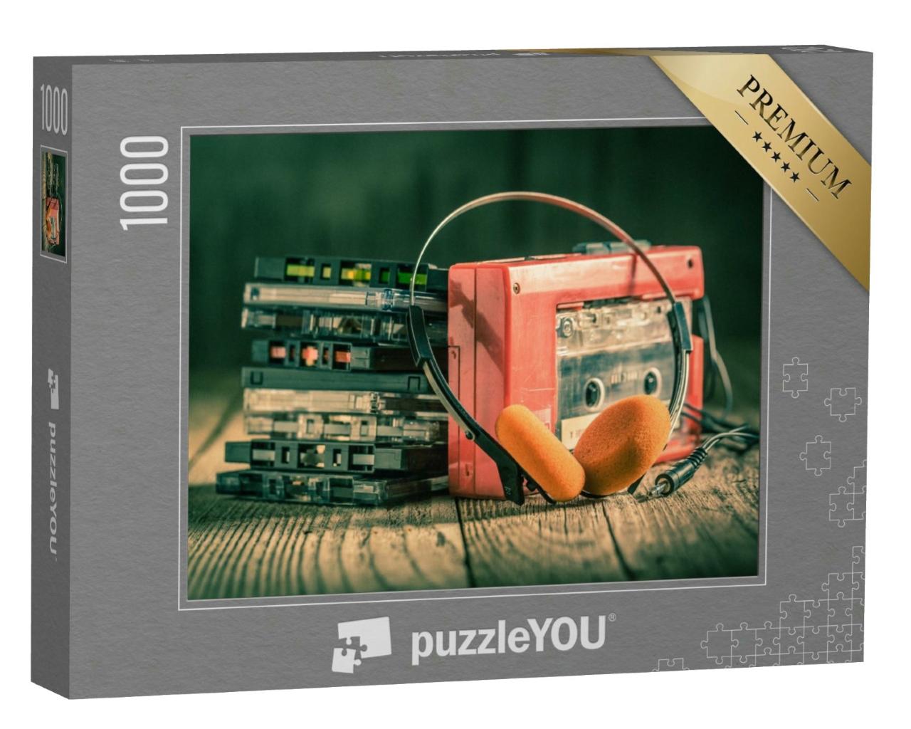 Puzzle 1000 Teile „Retro: Kassetten, Walkman und Kopfhörern“