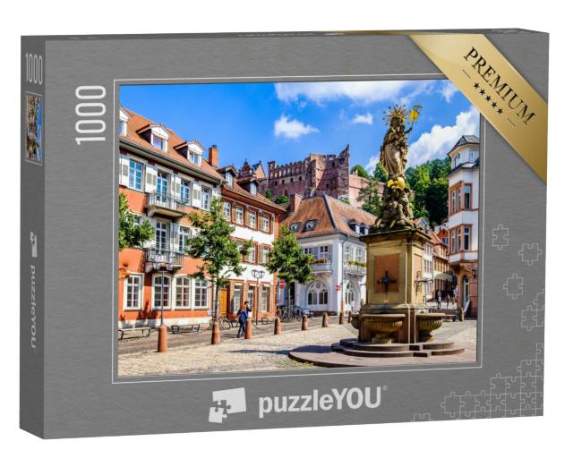 Puzzle 1000 Teile „Malerische Altstadt von Heidelberg in Deutschland“