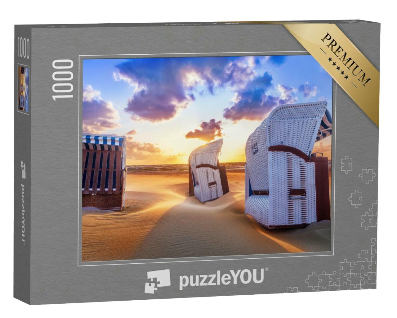 Puzzle 1000 Teile „Sonnenuntergang an der Ostsee, Sanddünen“