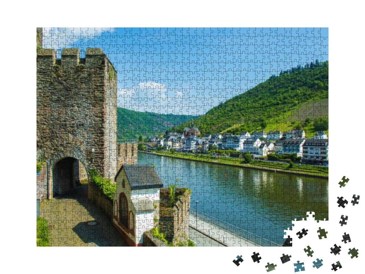Puzzle 1000 Teile „Malerische Stadt Cochem an der Mosel in Rheinland-Pfalz, Deutschland“