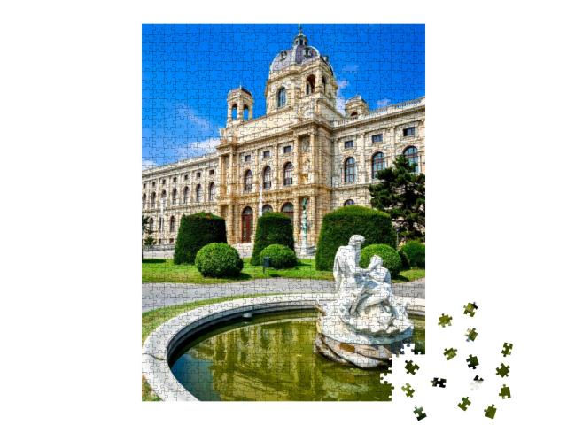 Puzzle 1000 Teile „Kunsthistorisches Museum mit Park Maria-Theresien-Platz, Wien“