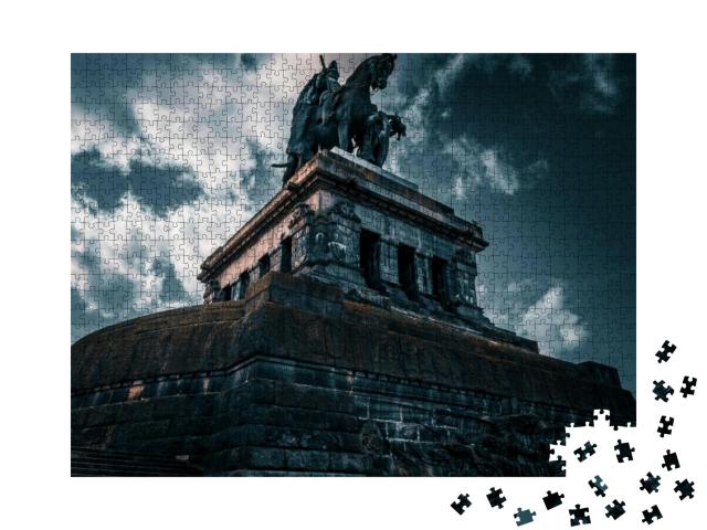 Puzzle 1000 Teile „Kaiser-Wilhelm-Statue in Koblenz, Deutschland“