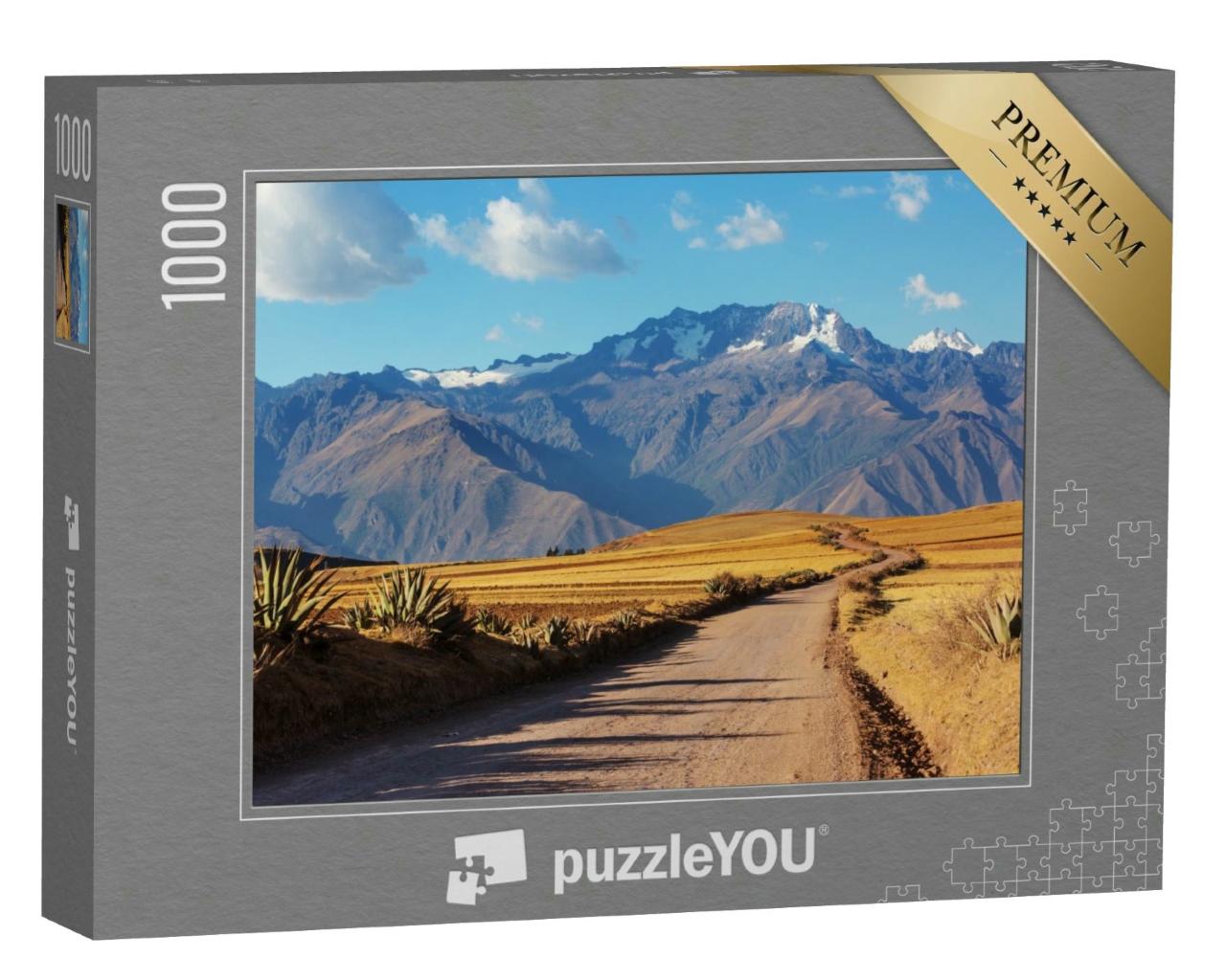 Puzzle 1000 Teile „Pampa-Landschaft in Cordillera de Los Andes, Peru, Südamerika“