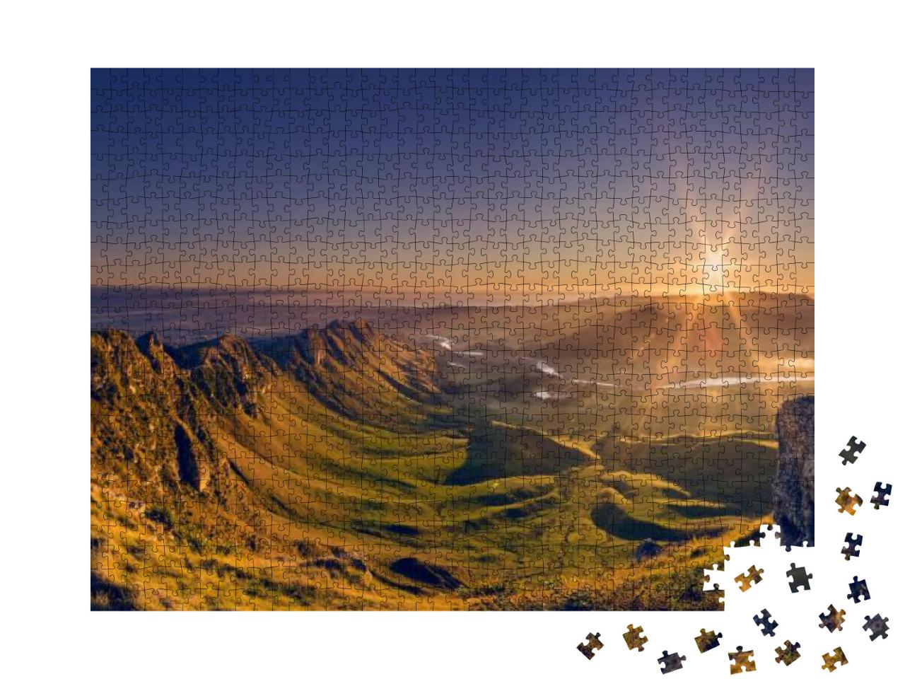 Puzzle 1000 Teile „Die Schönheit des Te Mata Peak, eingefangen an einem klaren Morgen“