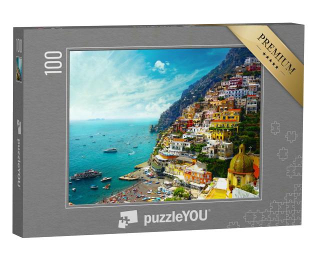 Puzzle 100 Teile „Positano amalfi, Italien“
