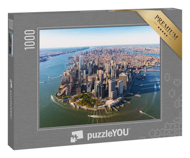 Puzzle 1000 Teile „Spektakuläre Luftaufnahme von Lower Manhattan, New York City“