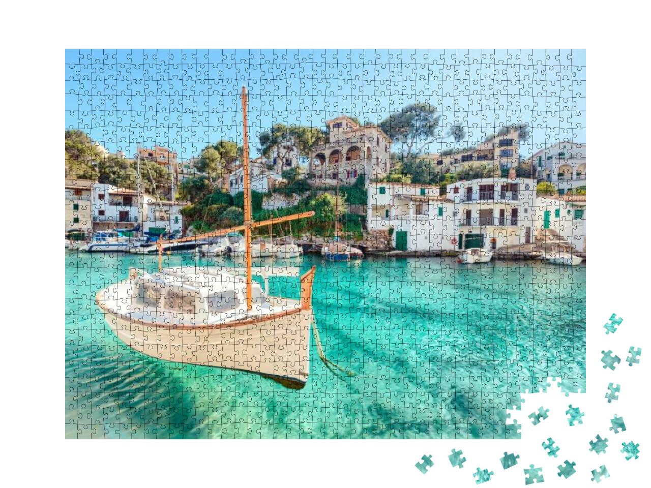 Puzzle 1000 Teile „Idyllische Cala Figuera, Mallorca, Spanien“