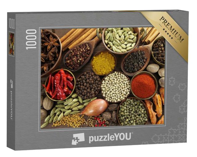 Puzzle 1000 Teile „Gewürze und Kräuter zum Kochen“