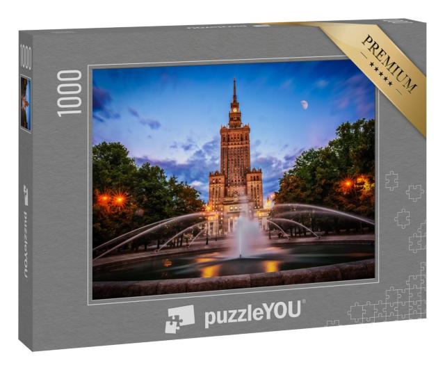 Puzzle 1000 Teile „Blick auf den Palast der Kultur und Wissenschaften von Warschau, Polen“