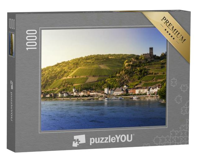 Puzzle 1000 Teile „Malerisches Dorf am Ufer des Rheins“