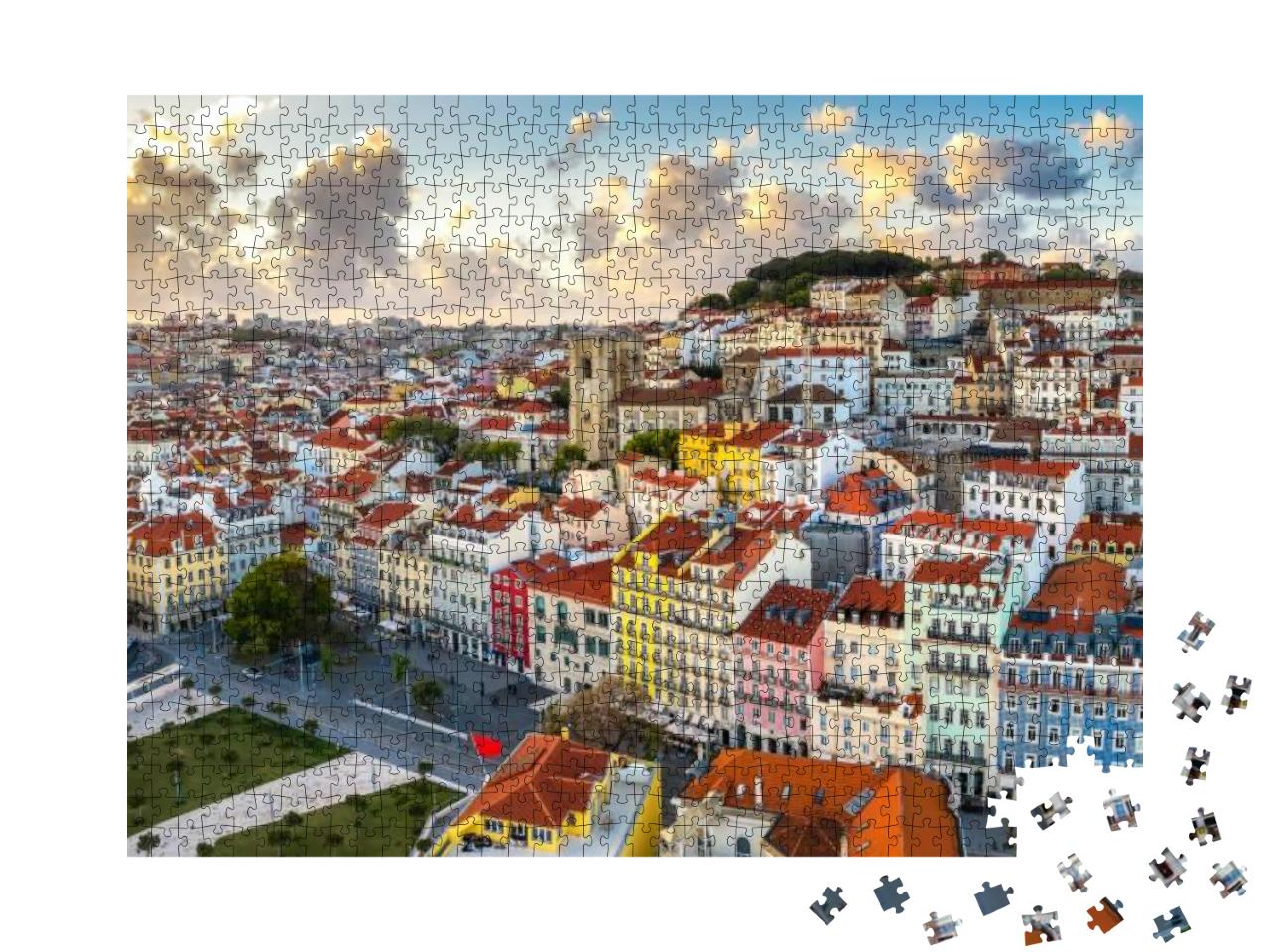 Puzzle 1000 Teile „Altes Stadtviertel Alfama, Lissabon, Portugal“