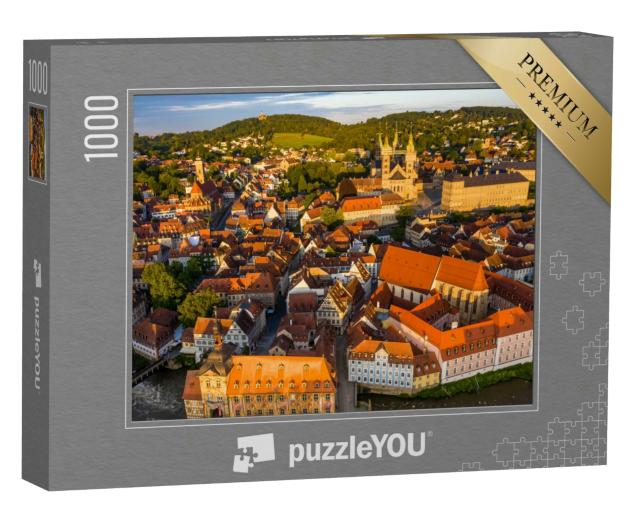 Puzzle 1000 Teile „Altstadt von Bamberg aus der Vogelperspektive“