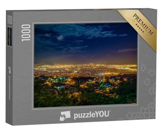 Puzzle 1000 Teile „Nachtansicht von Kingston, Jamaika“