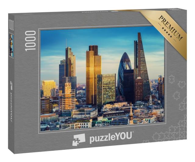 Puzzle 1000 Teile „Das Bankenviertel im Zentrum von London, England“