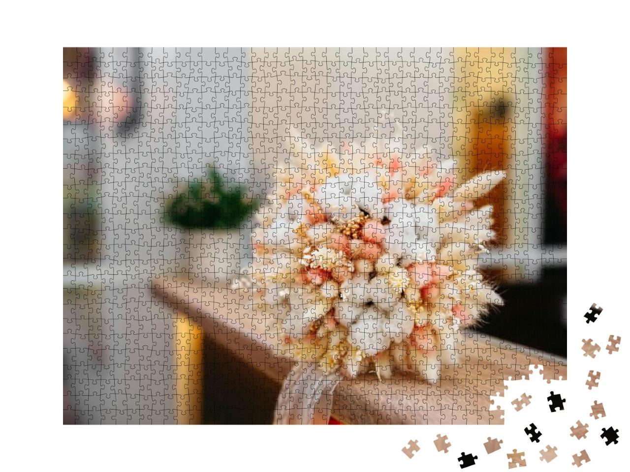 Puzzle 1000 Teile „Pastellfarben: Trockenblumen“