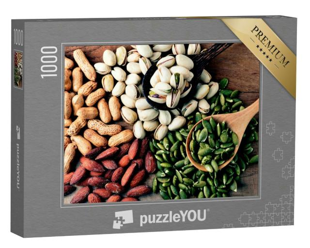 Puzzle 1000 Teile „Stillleben: Nüsse und Kerne“