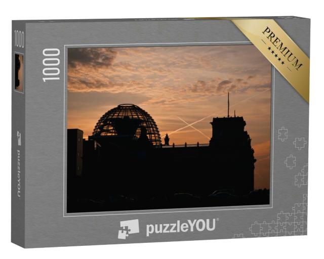 Puzzle 1000 Teile „Die Kuppel des Reichstages im Sonnenuntergang, Berlin“