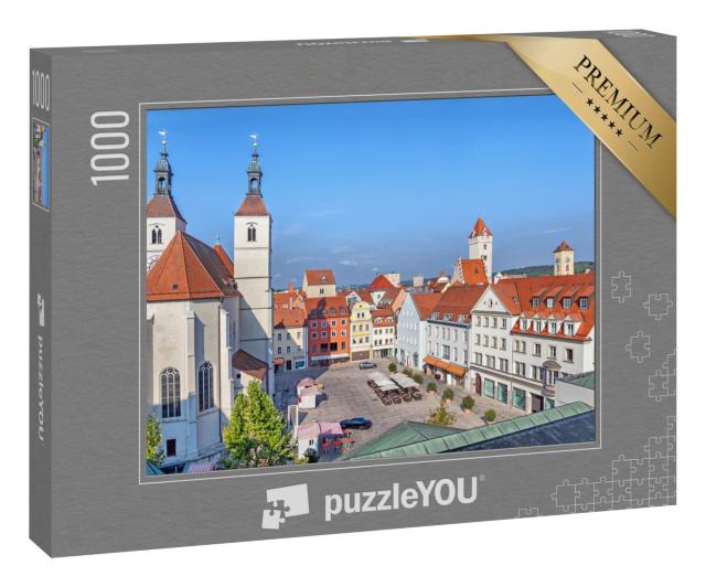 Puzzle 1000 Teile „Neupfarrplatz und Neupfarrkirche, Regensburg, Deutschland“