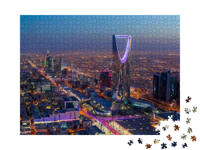 Puzzle 1000 Teile „Riad: Blick auf die Hauptstadt von Saudi-Arabien“