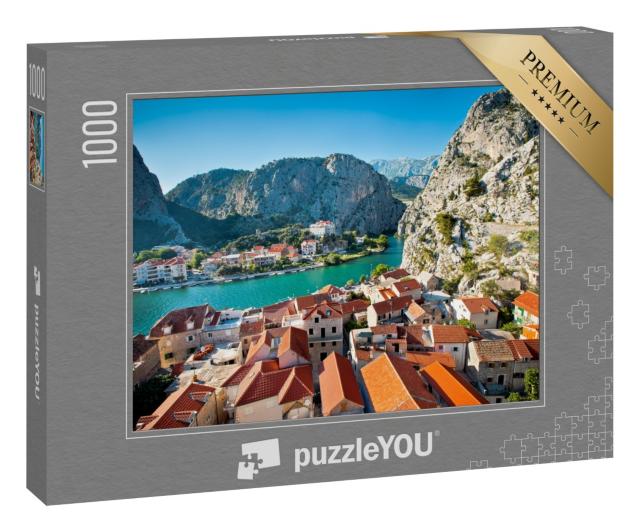 Puzzle 1000 Teile „Panorama von Omis, Kroatien“