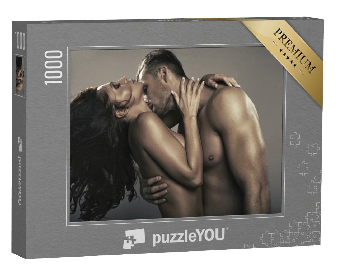 Puzzle 1000 Teile „Sexy Paar in enger Umarmung“