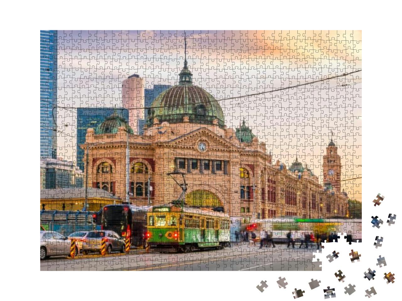 Puzzle 1000 Teile „Melbourne Flinders Street Train Station, Australien“