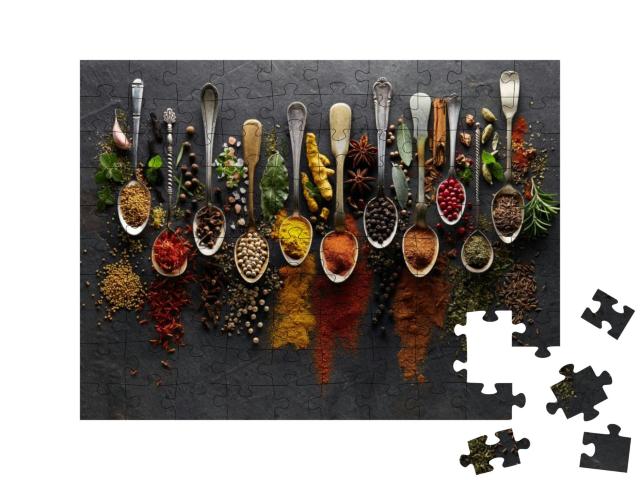 Puzzle 100 Teile „Kräuter und Gewürze“