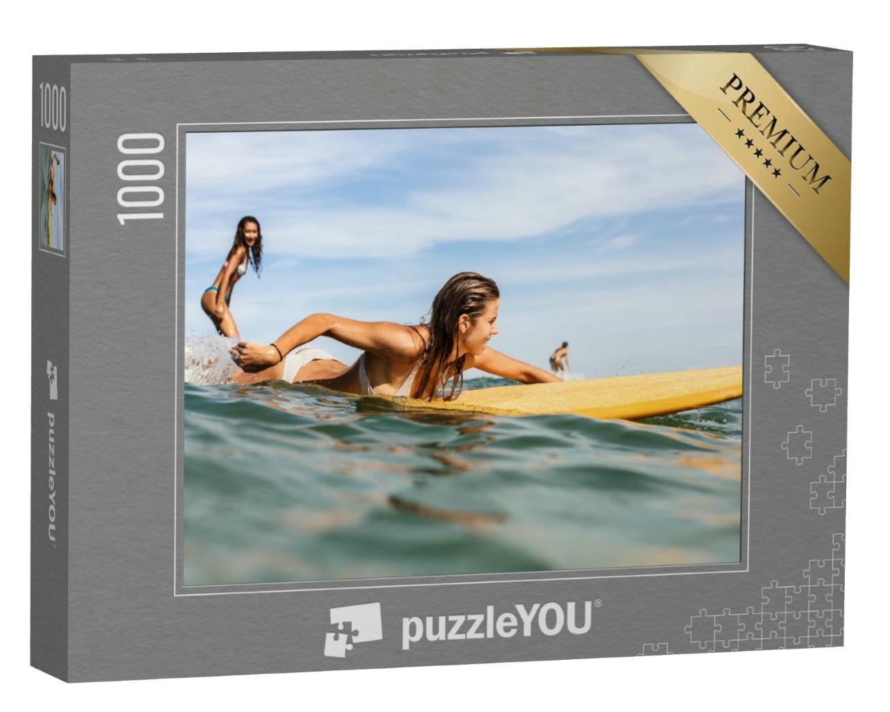 Puzzle 1000 Teile „Surf-Babes auf ihren Longboards“