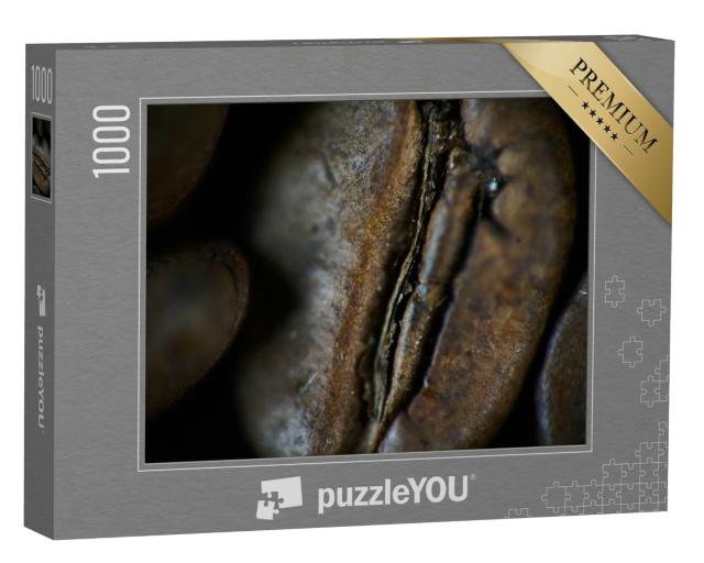 Puzzle 1000 Teile „Nahaufnahme: Eine Kaffeebohne“