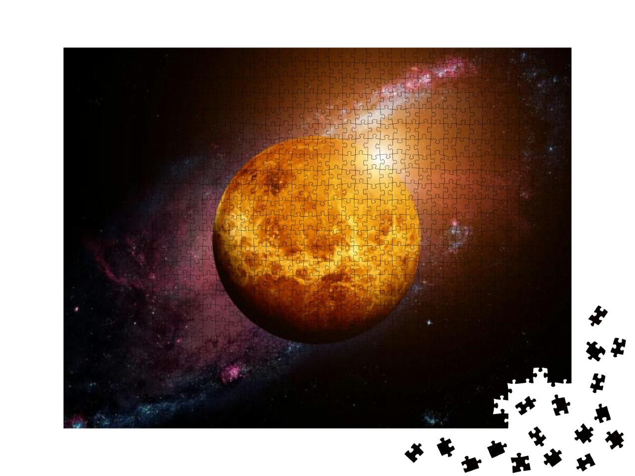 Puzzle 1000 Teile „Venus, terrestrischer Planet im Sonnensystem. NASA-Bildmaterial“