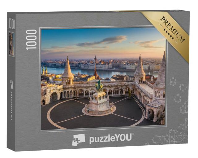 Puzzle 1000 Teile „Die berühmte Fischerbastei im Sonnenaufgang, Budapest, Ungarn“
