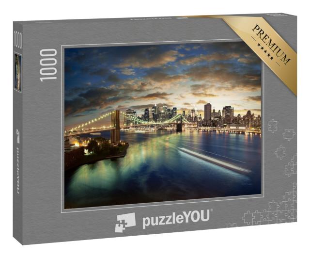 Puzzle 1000 Teile „Abend über der New York City Skyline“