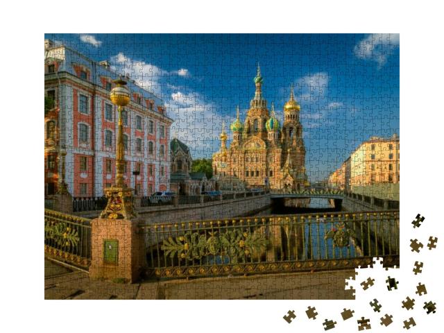 Puzzle 1000 Teile „Kirche der Auferstehung, Sankt Petersburg, Russland“