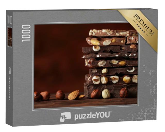 Puzzle 1000 Teile „Turm aus aromatischrNuss-Schokolade“
