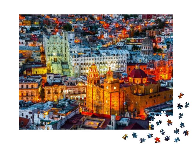 Puzzle 1000 Teile „Guanajuato bei Nacht, Mexiko“