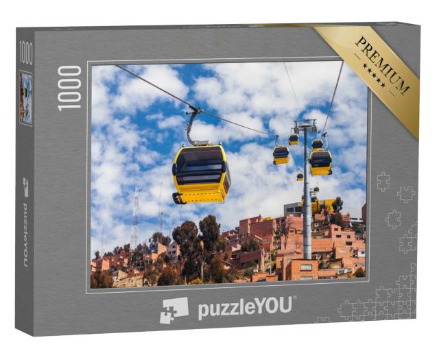 Puzzle 1000 Teile „Teleferico: eine Luftseilbahn mitten in der Stadt, La Paz, Bolivien“