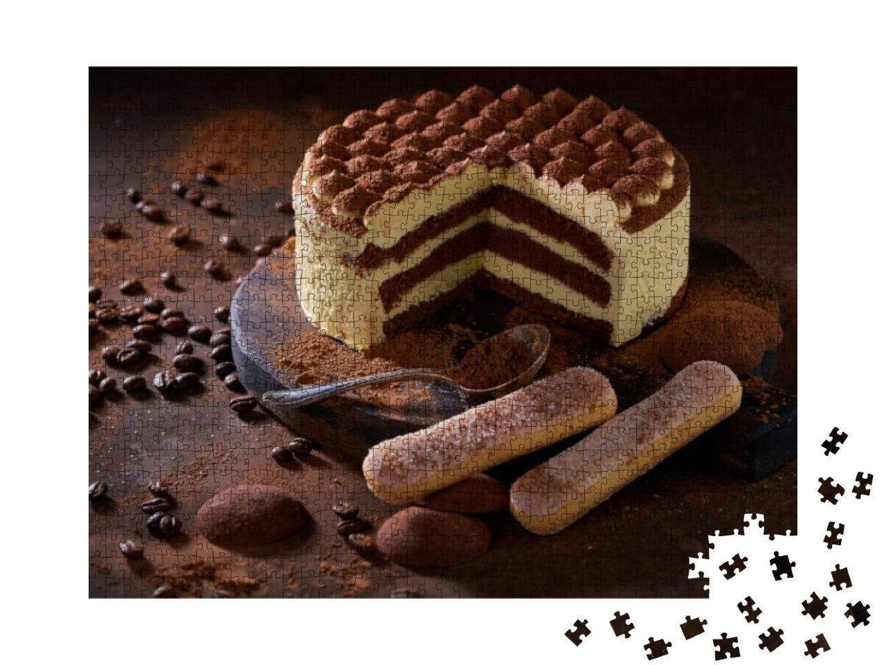 Puzzle 1000 Teile „Tiramisu-Torte“