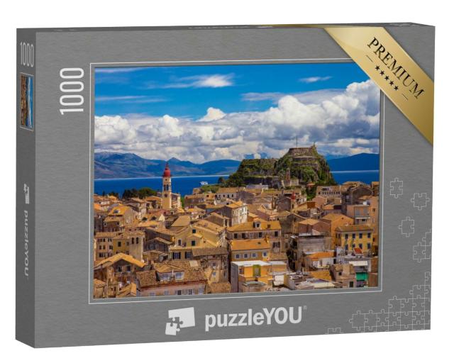 Puzzle 1000 Teile „Blick auf die Altstadt von Korfu, Griechenland“