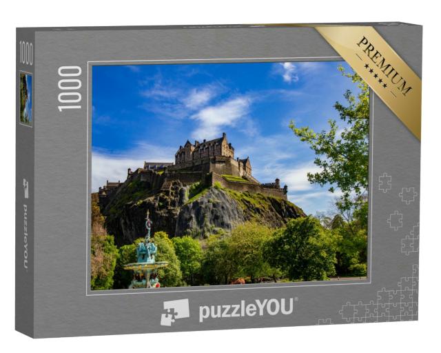 Puzzle 1000 Teile „Edinburgh Castle an einem sonnigen Sommertag“