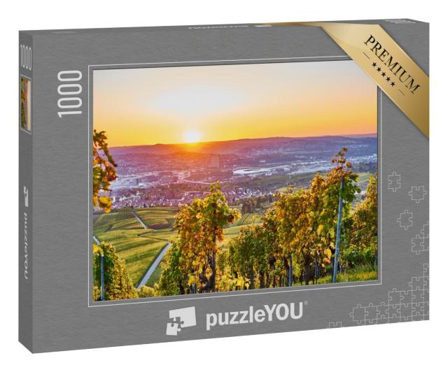 Puzzle 1000 Teile „Stuttgarter Weinberge mit Blick über das Neckartal“